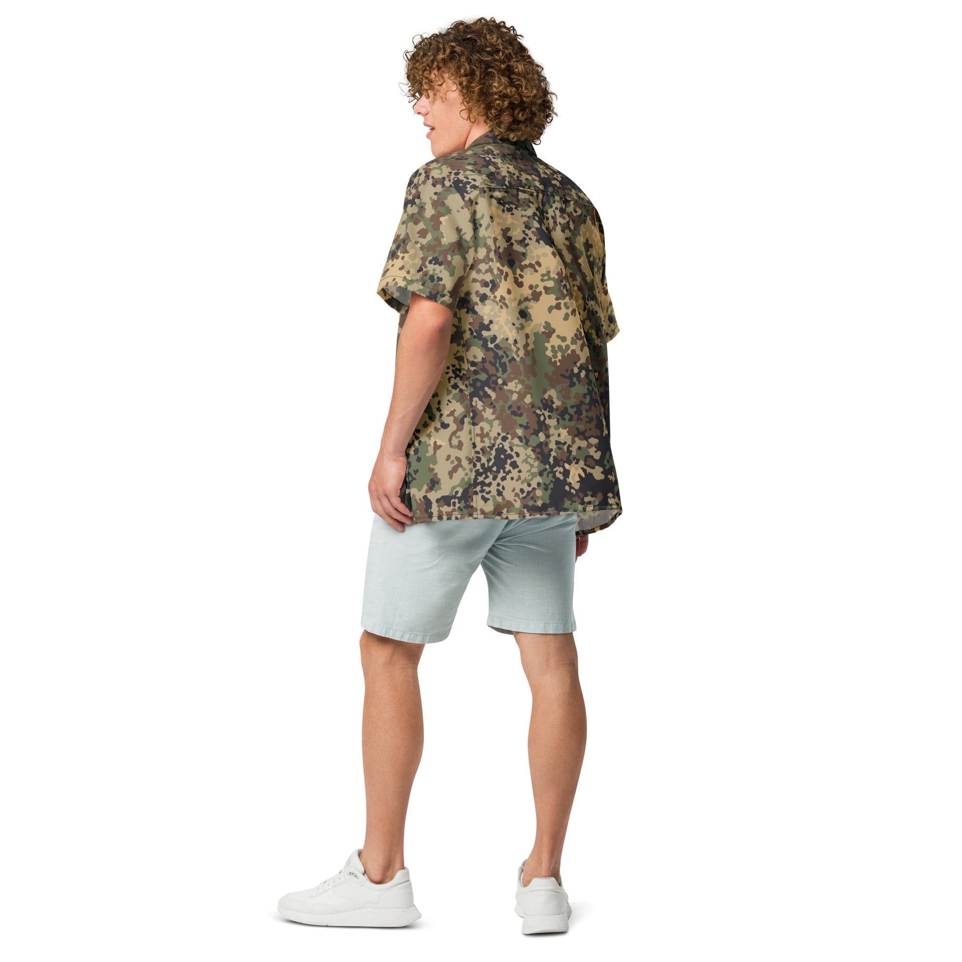 German Flecktarn Multi-terrain CAMO Unisex button shirt - Button Shirts