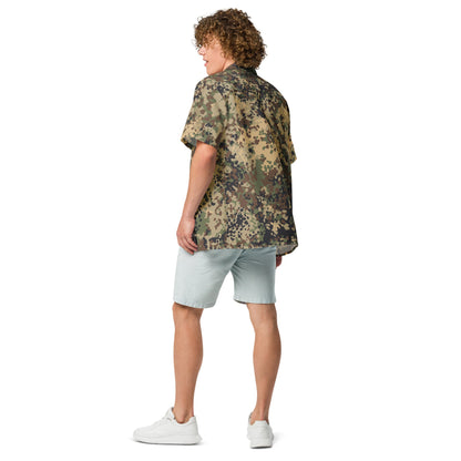 German Flecktarn Multi-terrain CAMO Unisex button shirt - Button Shirts