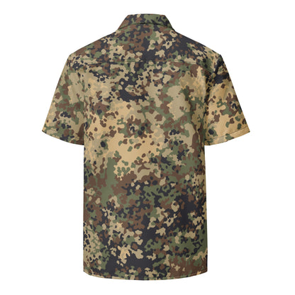 German Flecktarn Multi-terrain CAMO Unisex button shirt - Button Shirts