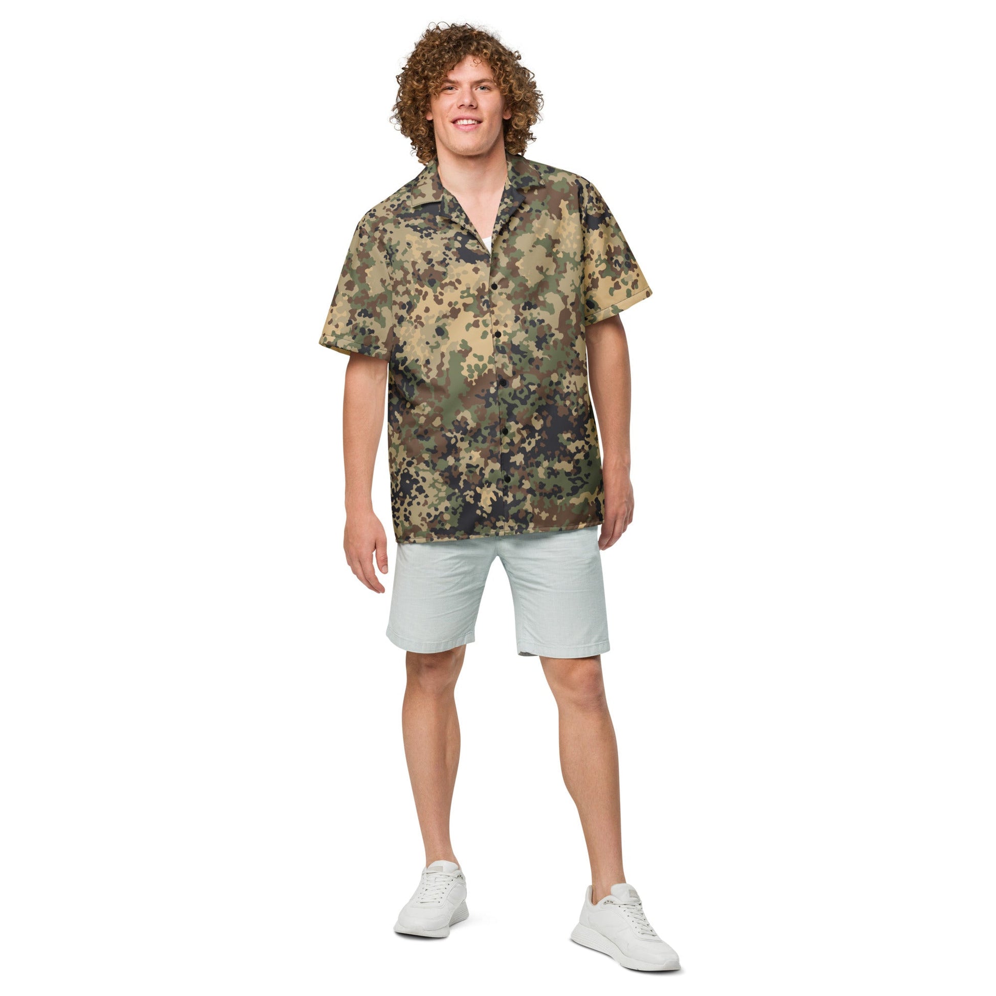 German Flecktarn Multi-terrain CAMO Unisex button shirt - Button Shirts