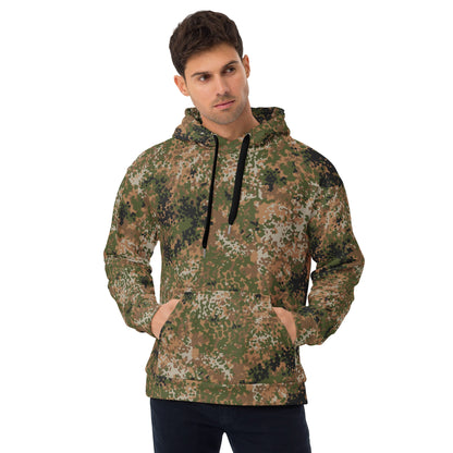 German Flecktarn Multi-terrain CAMO Unisex Hoodie - 2XS