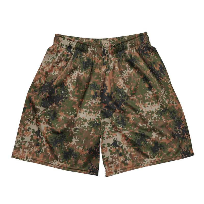 Flecktarn Bundeswehr Multi-Terrain CAMO Unisex Mesh Shorts - 2XS