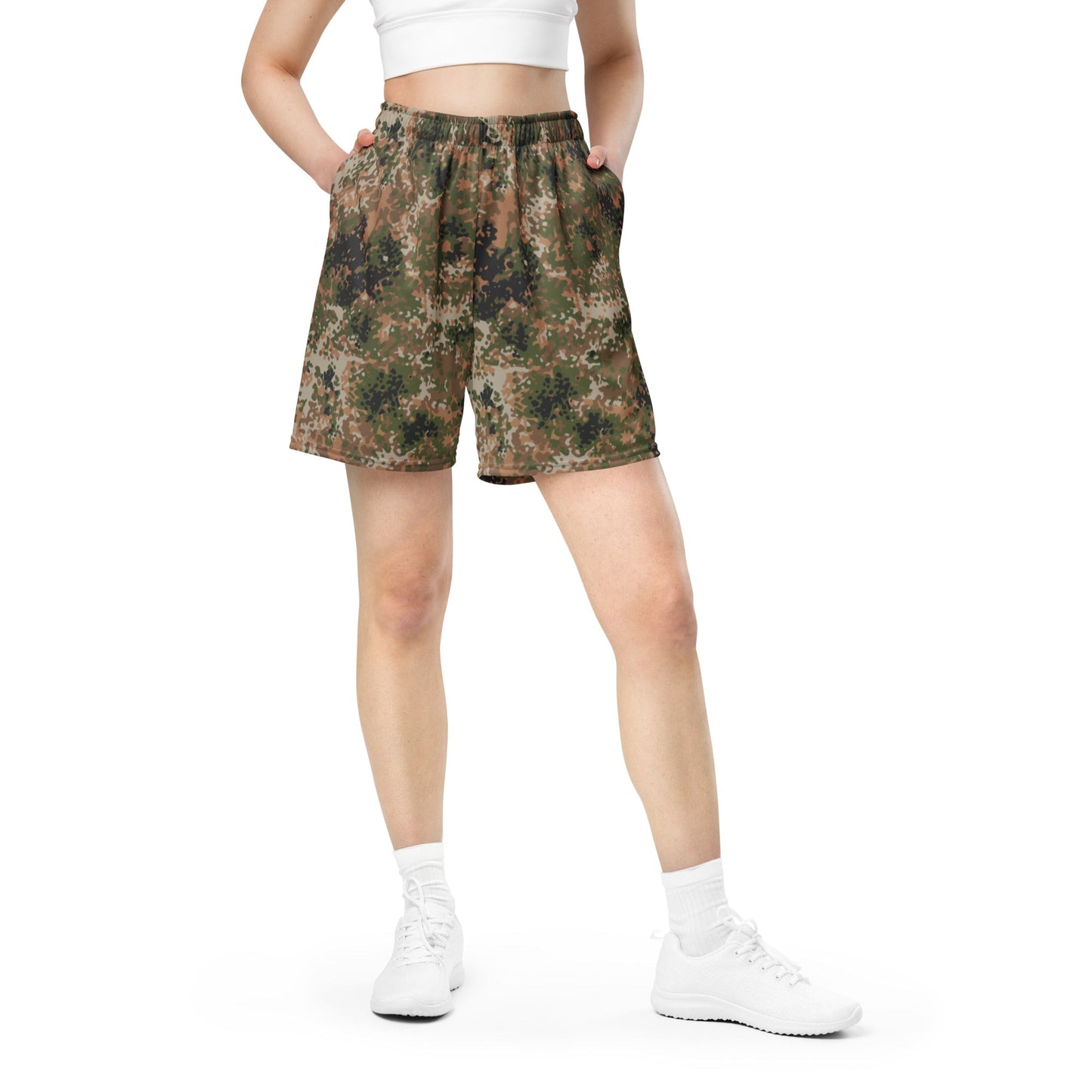 German Flecktarn Multi-terrain CAMO Unisex Mesh Shorts