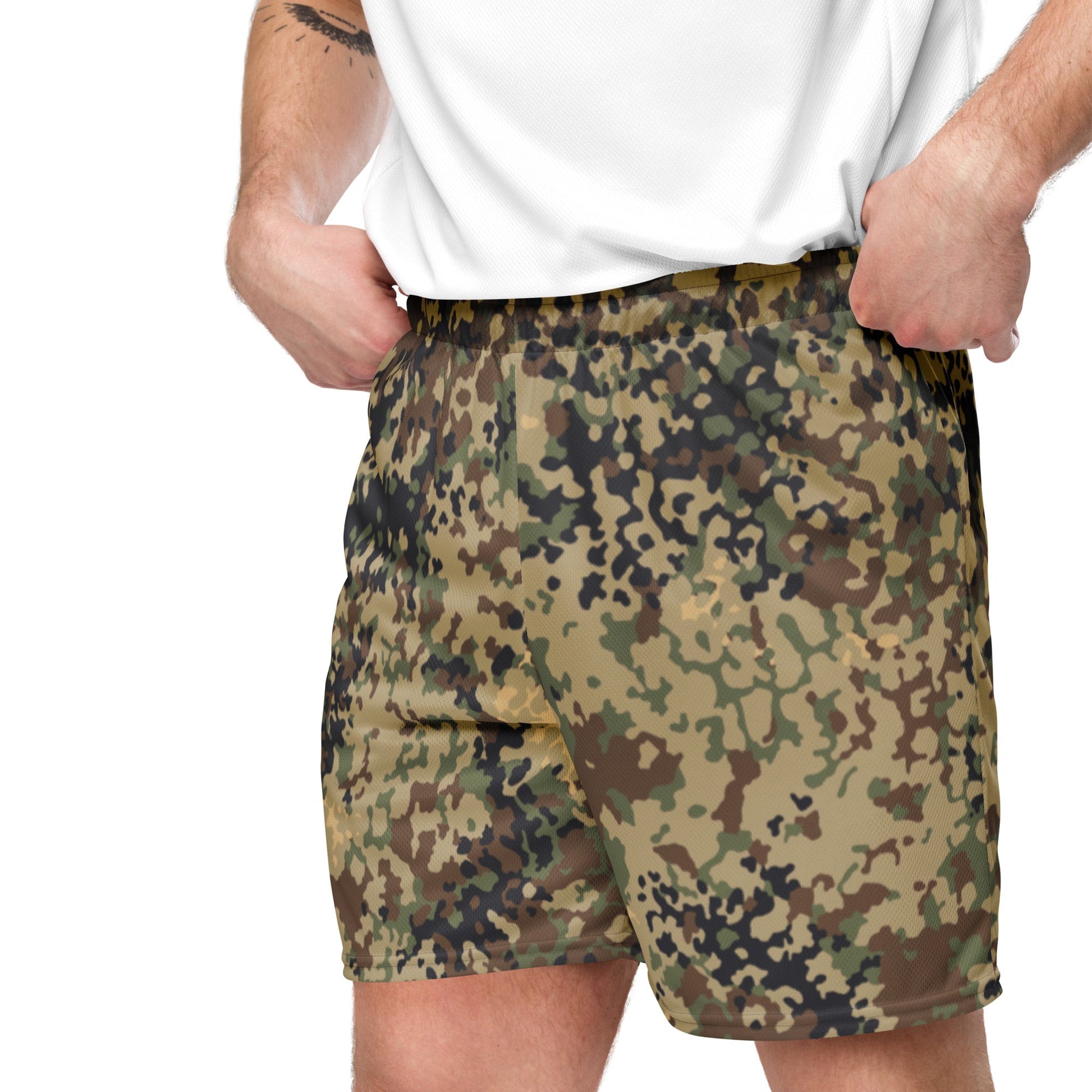 German Flecktarn Multi-terrain CAMO Unisex mesh shorts - Mesh Shorts