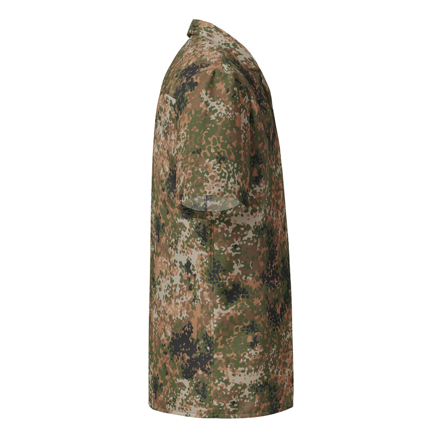 German Flecktarn Multi-terrain CAMO Unisex Short-Sleeve Button Shirt