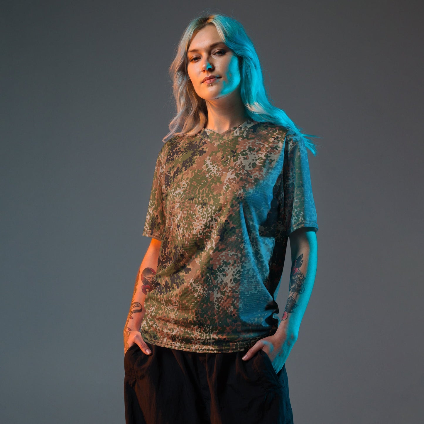 German Flecktarn Multi-terrain CAMO Unisex Sports Jersey