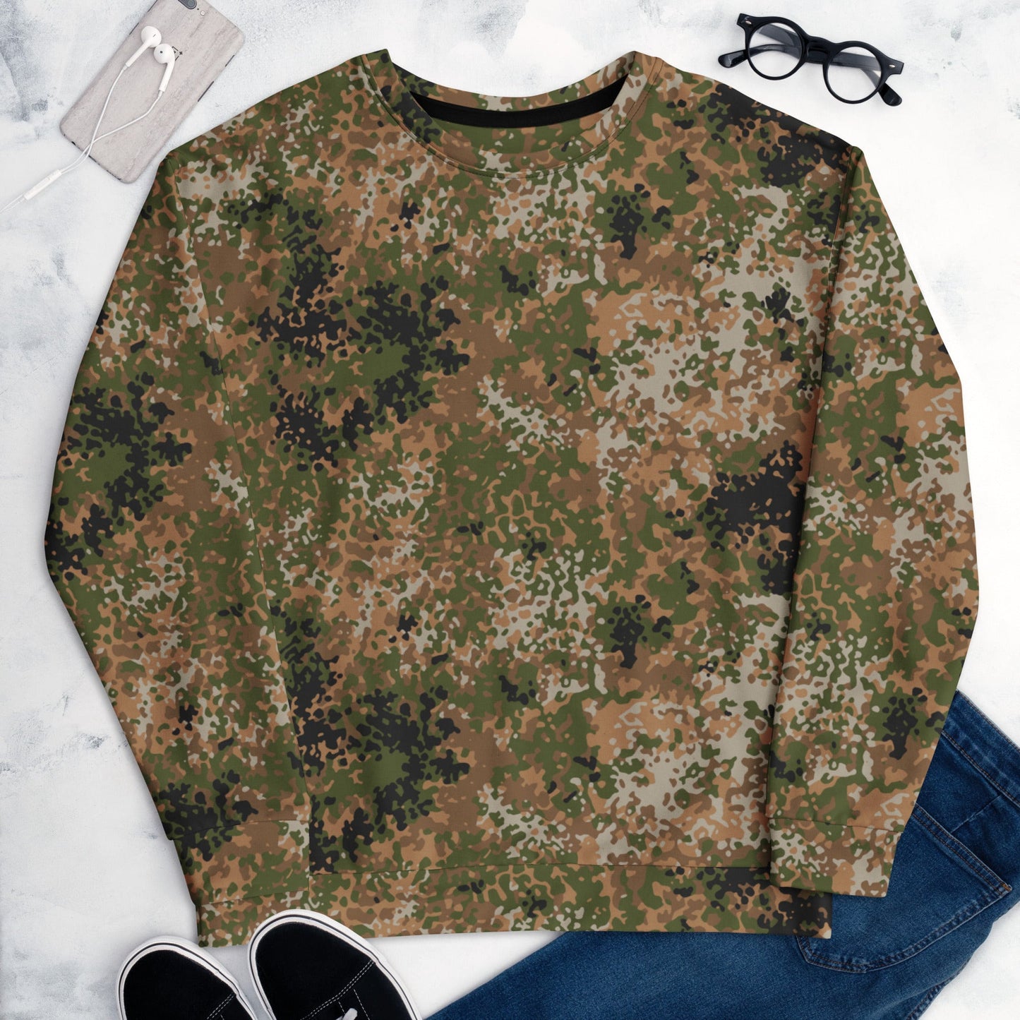 German Flecktarn Multi-terrain CAMO Unisex Sweatshirt