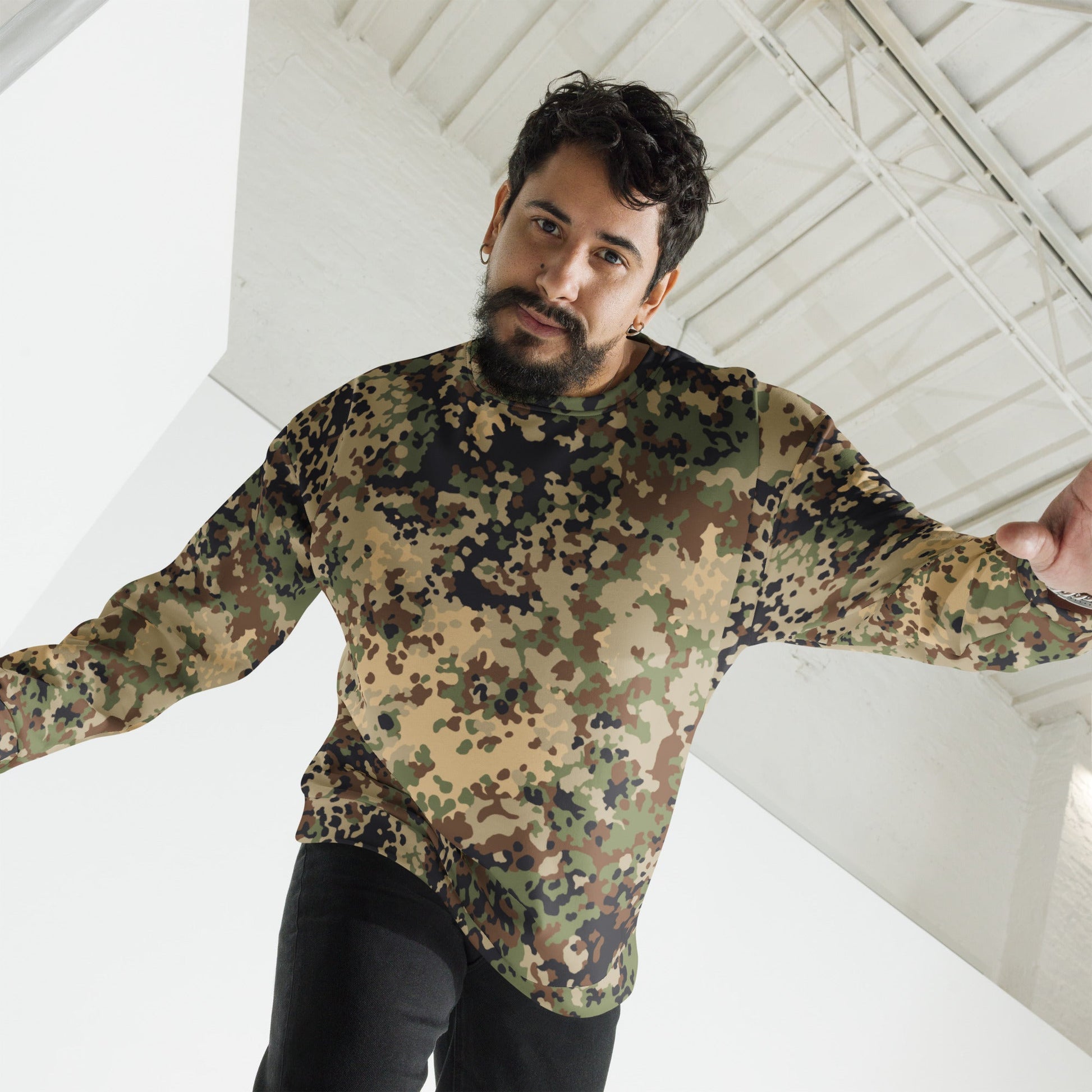 German Flecktarn Multi-terrain CAMO Unisex Sweatshirt - Sweatshirts