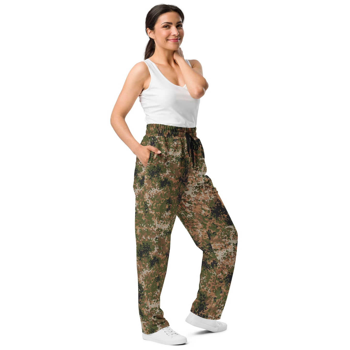 German Flecktarn Multi-terrain CAMO Unisex Wide-Leg Joggers