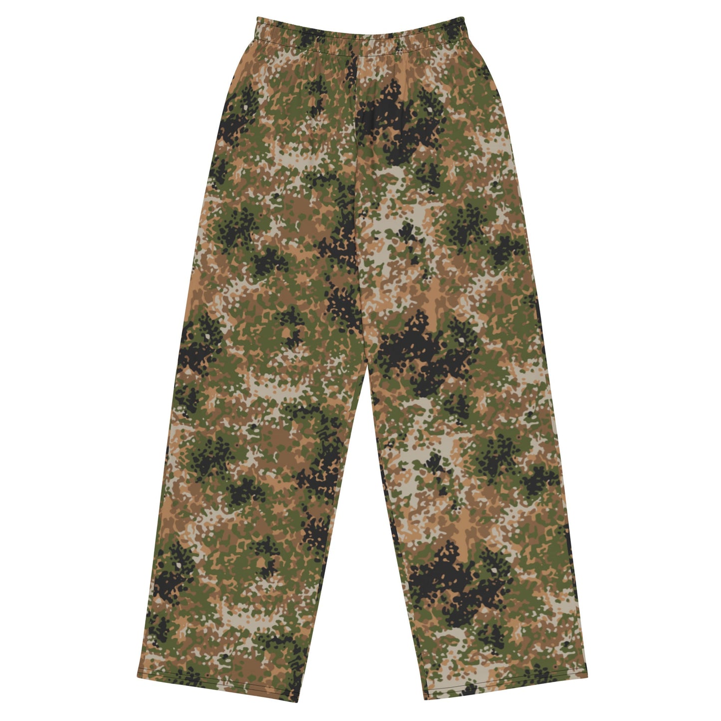 German Flecktarn Multi-terrain CAMO Unisex Wide-Leg Leisure Pants - 2XS