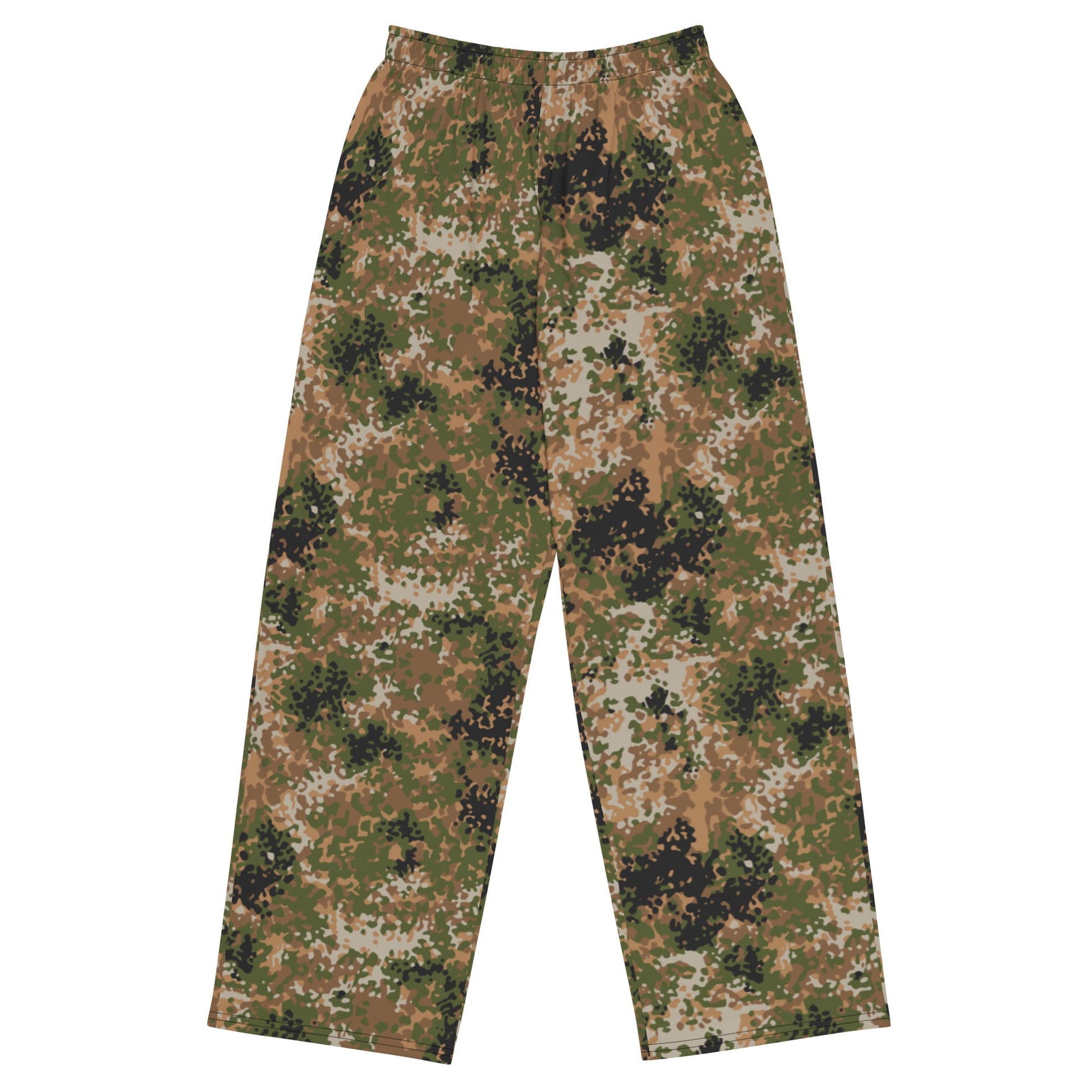 German Flecktarn Multi-terrain CAMO Unisex Wide-Leg Leisure Pants - 2XS