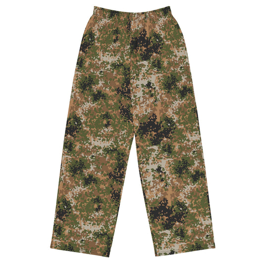 German Flecktarn Multi-terrain CAMO Unisex Wide-Leg Leisure Pants - 2XS