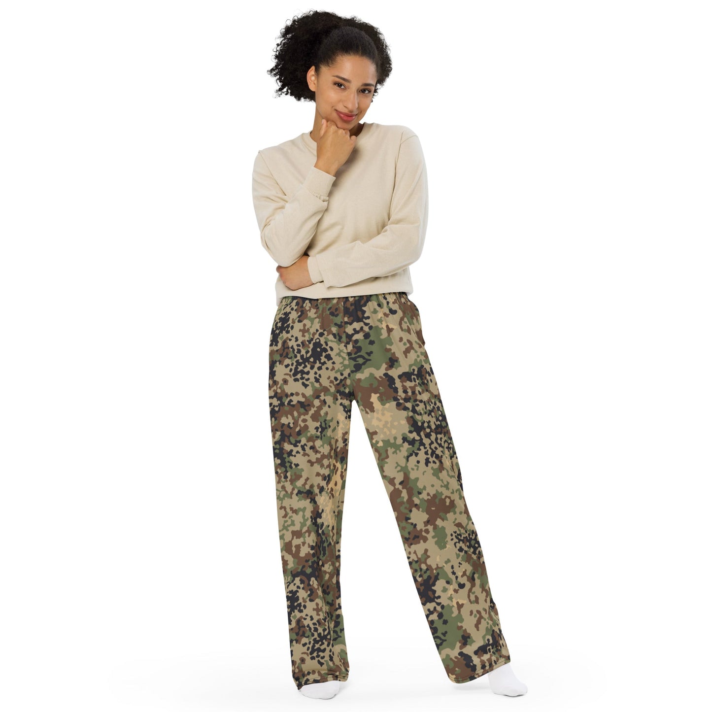 German Flecktarn Multi-terrain CAMO unisex wide-leg pants - Wide-leg Pants