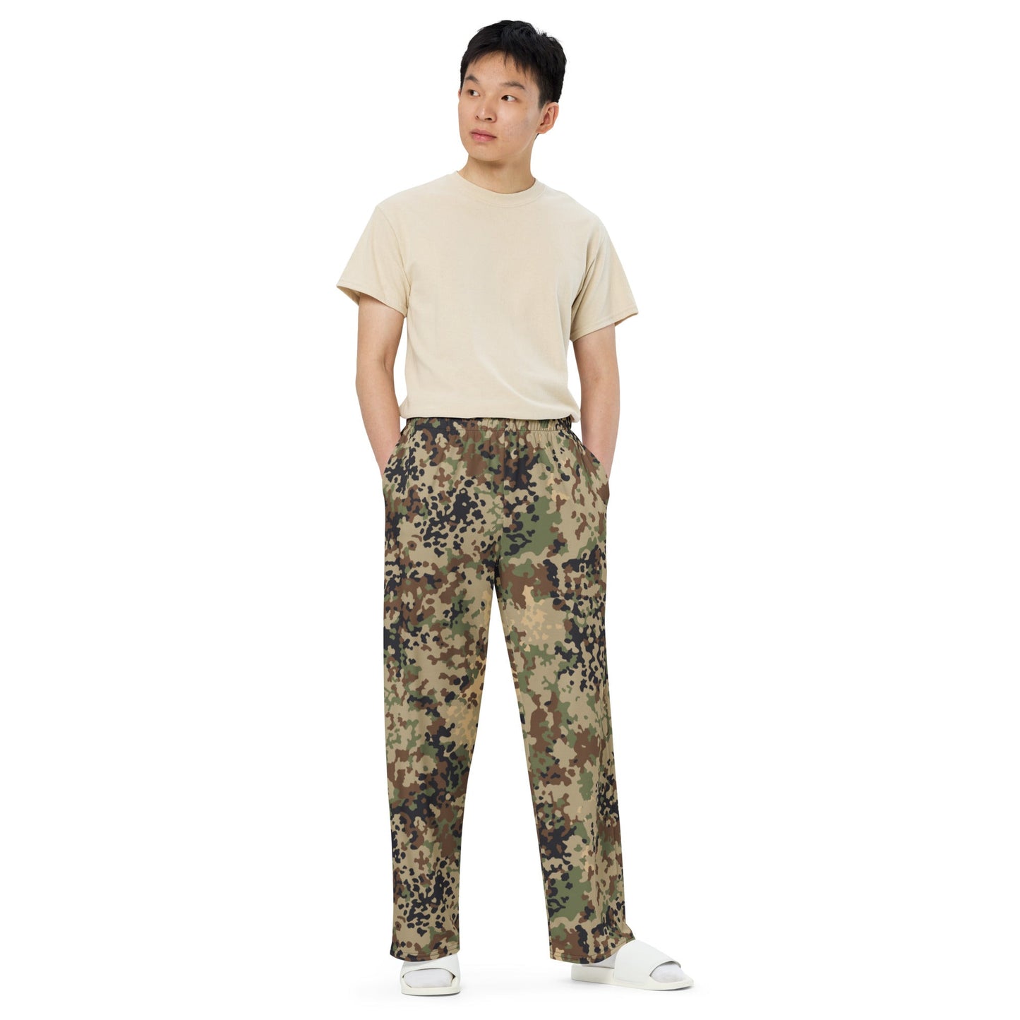 German Flecktarn Multi-terrain CAMO unisex wide-leg pants - Wide-leg Pants
