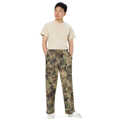 German Flecktarn Multi-terrain CAMO unisex wide-leg pants - Wide-leg Pants