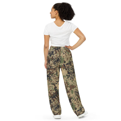 German Flecktarn Multi-terrain CAMO unisex wide-leg pants - Wide-leg Pants