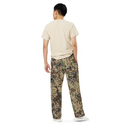 German Flecktarn Multi-terrain CAMO unisex wide-leg pants - Wide-leg Pants