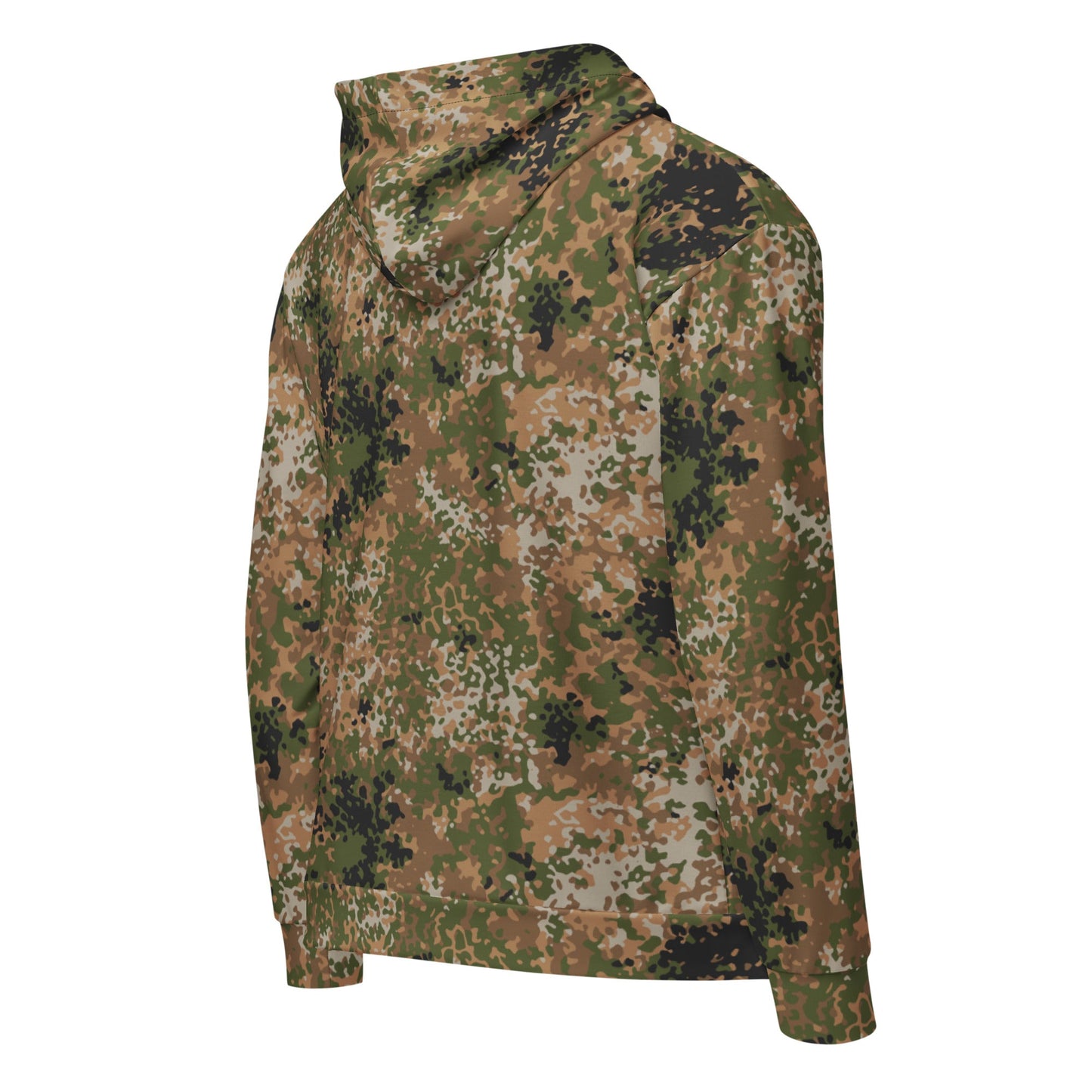 German Flecktarn Multi-terrain CAMO Unisex Zip Hoodie