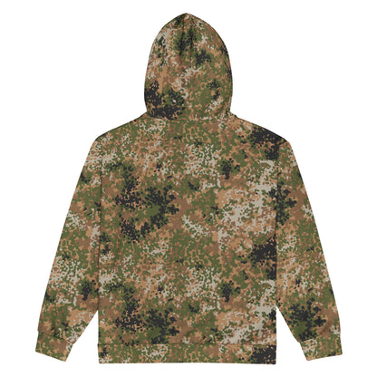 German Flecktarn Multi-terrain CAMO Unisex Zip Hoodie