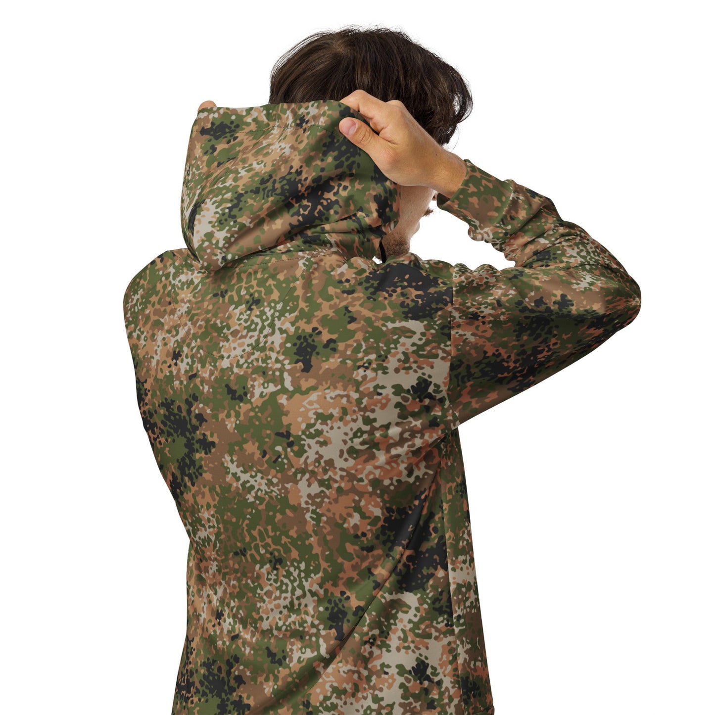 German Flecktarn Multi-terrain CAMO Unisex Zip Hoodie