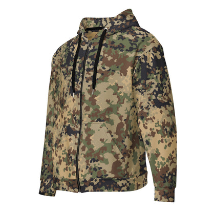 German Flecktarn Multi-terrain CAMO Unisex zip hoodie - Zip Hoodies
