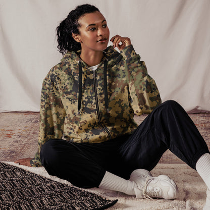 German Flecktarn Multi-terrain CAMO Unisex zip hoodie - Zip Hoodies