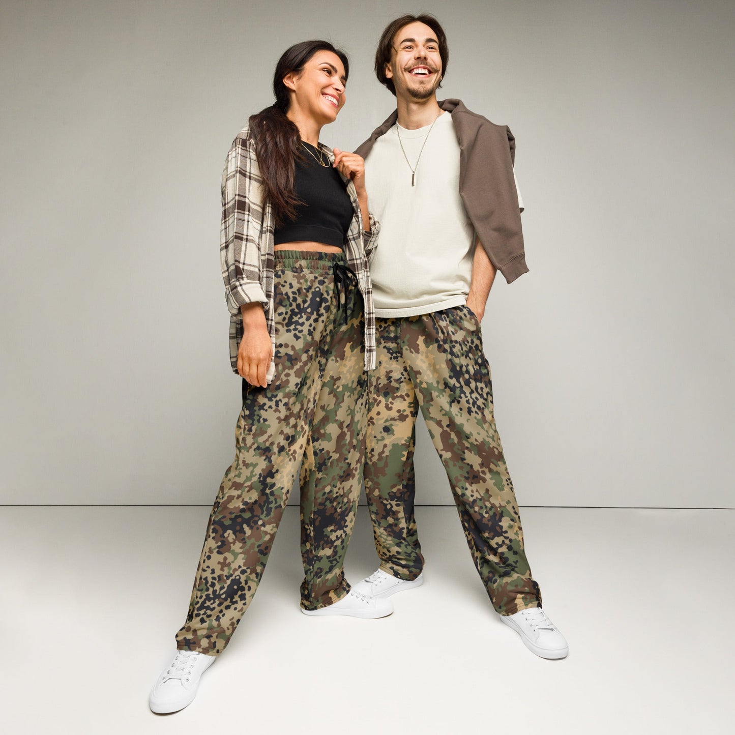 German Flecktarn Multi-terrain CAMO Wide-leg joggers - 2XS - Joggers