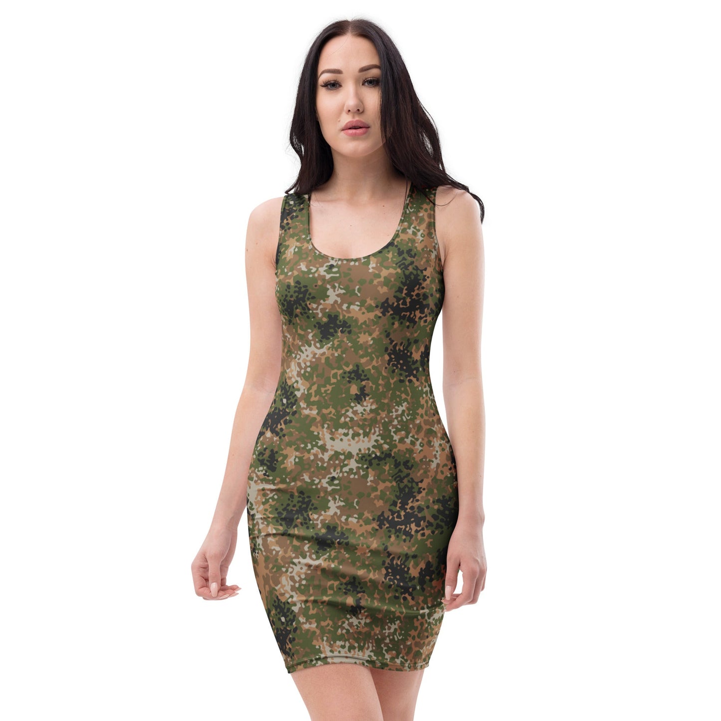 German Flecktarn Multi-terrain CAMO Womens Bodycon Dress - XS