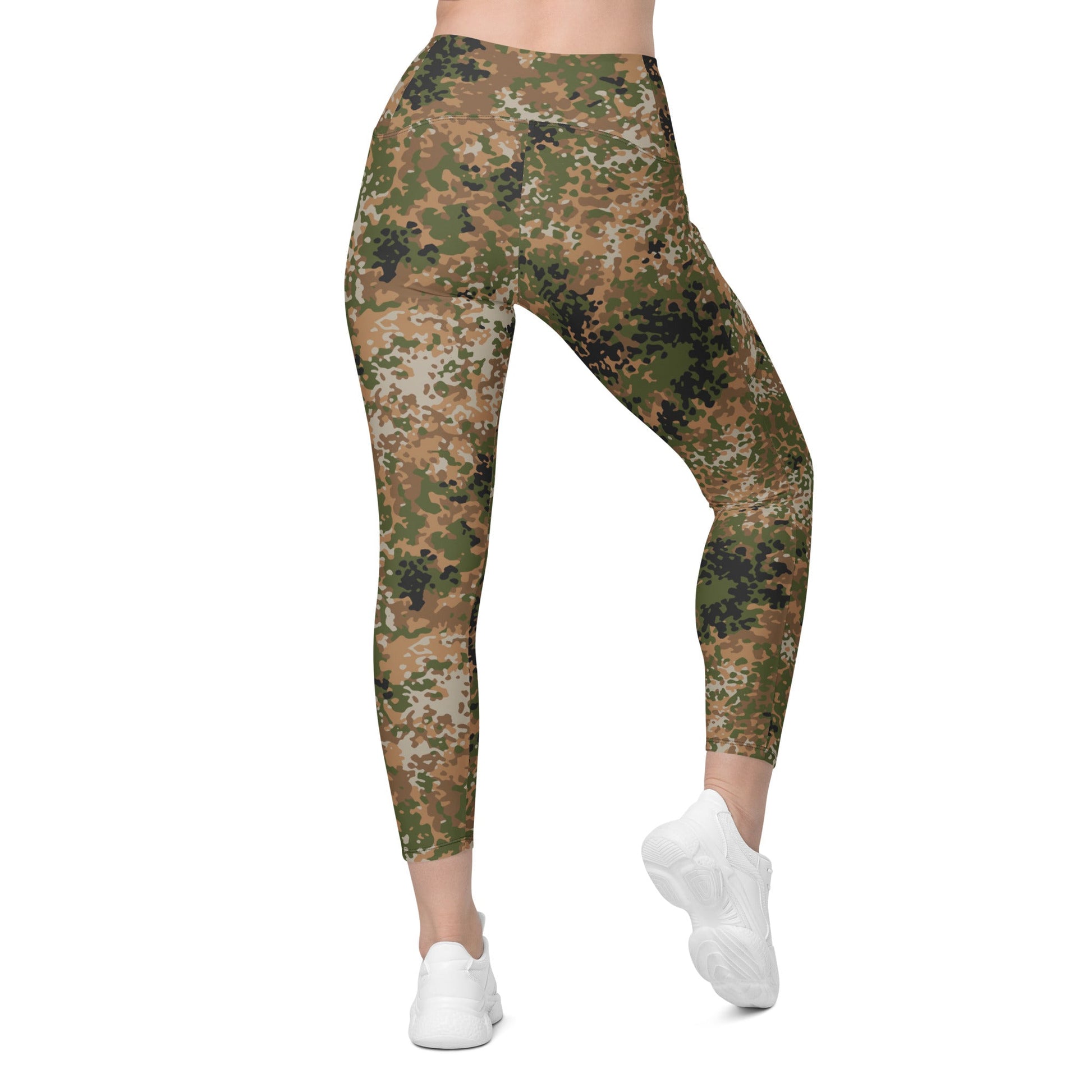 German Flecktarn Multi-terrain CAMO Womens Leggings with Pockets