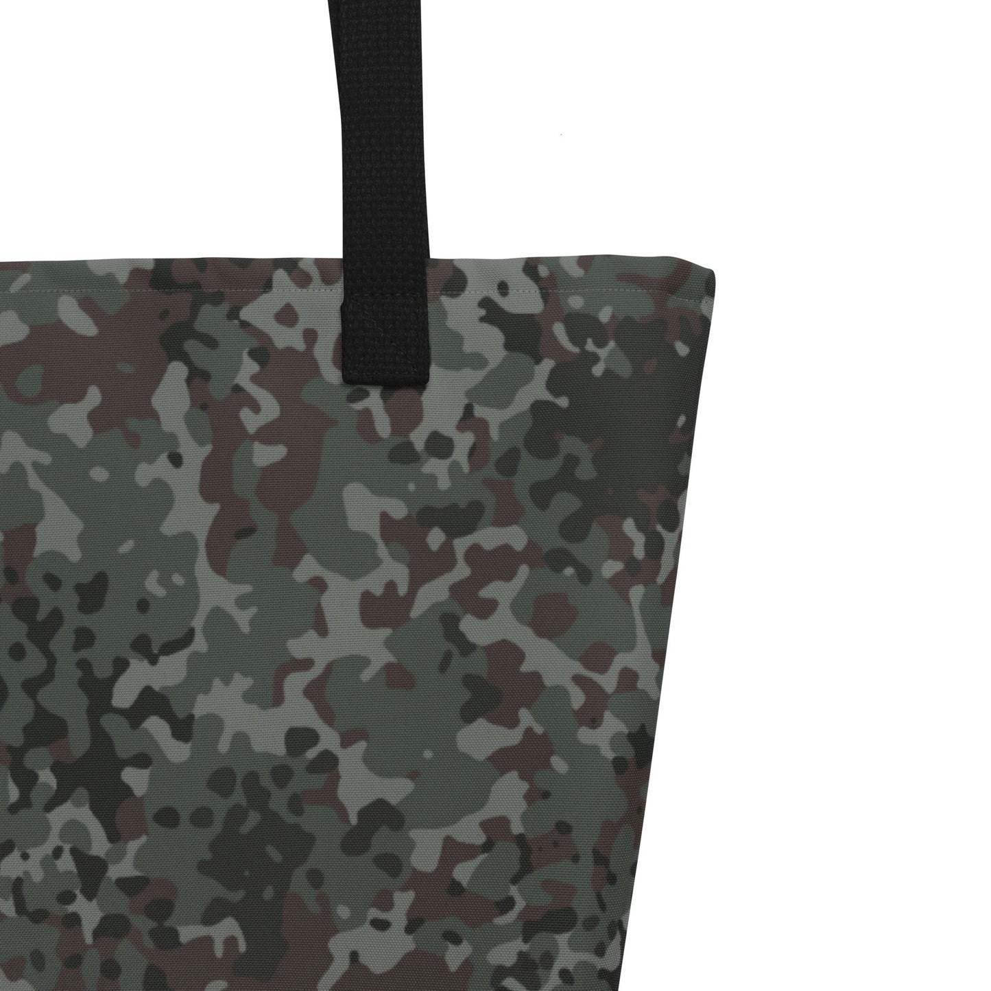 German Flecktarn Night Ops CAMO Large Tote Bag