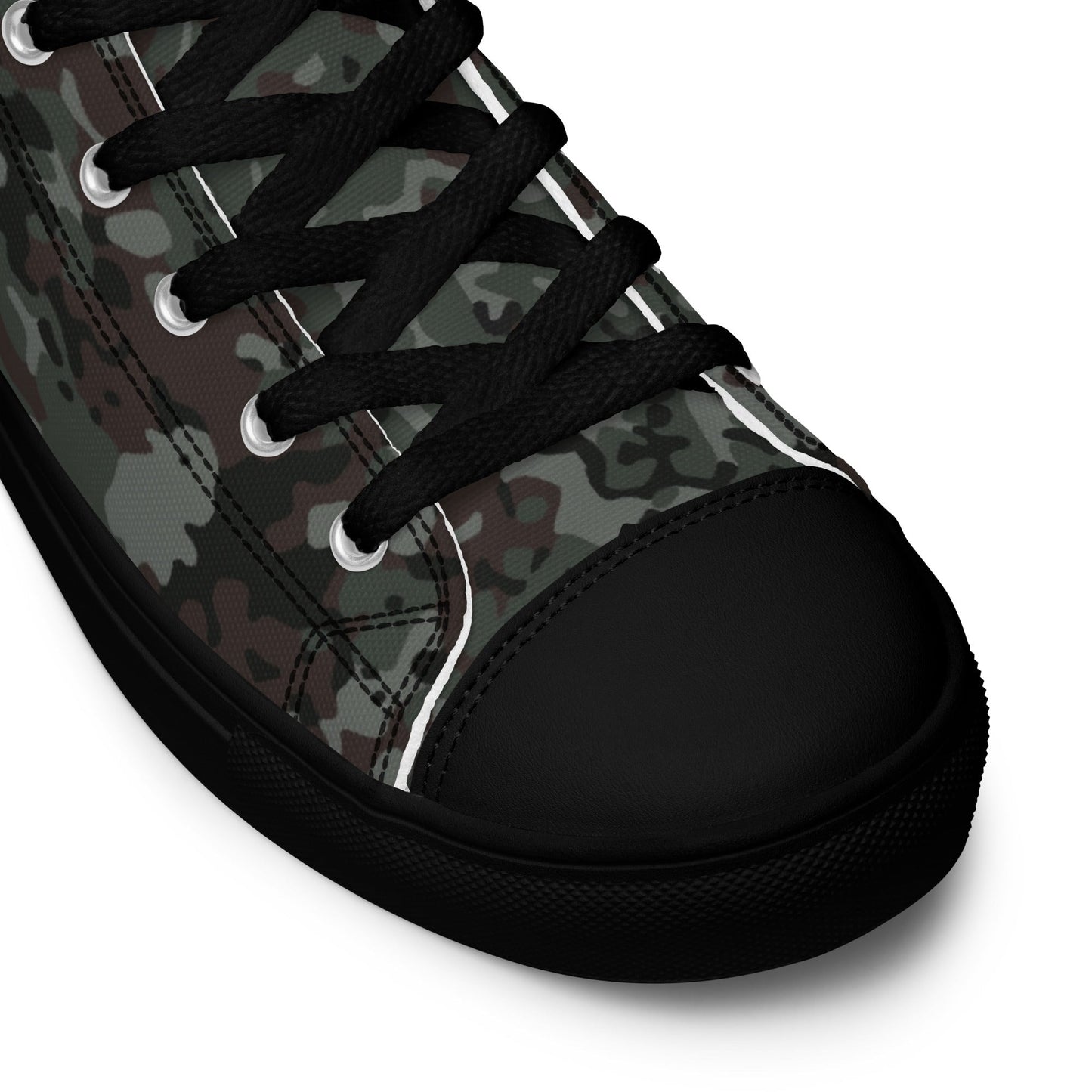 German Flecktarn Night Ops CAMO Mens High-Top Canvas Shoes