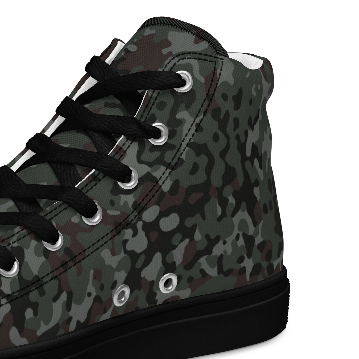 German Flecktarn Night Ops CAMO Mens High-Top Canvas Shoes