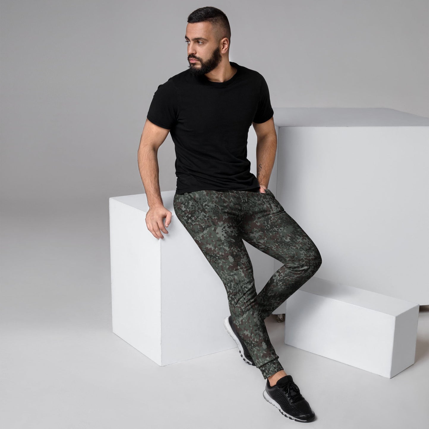German Flecktarn Night Ops CAMO Mens Joggers - XS