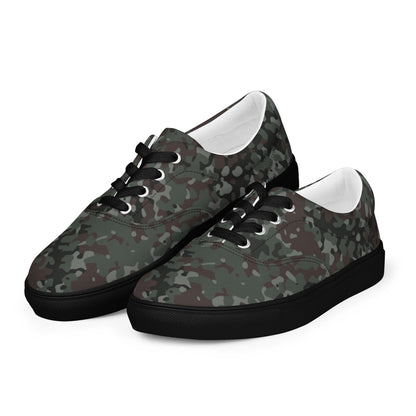 German Flecktarn Night Ops CAMO Mens Lace-Up Canvas Shoes - Lace-up