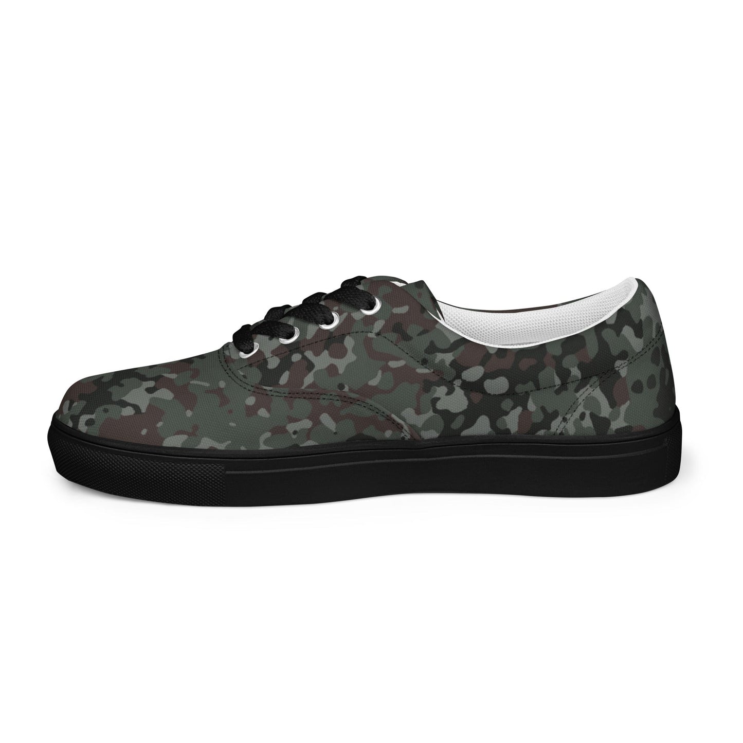 German Flecktarn Night Ops CAMO Mens Lace-Up Canvas Shoes - Lace-up