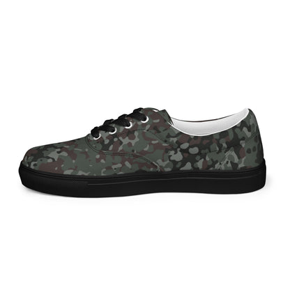 German Flecktarn Night Ops CAMO Mens Lace-Up Canvas Shoes - Lace-up
