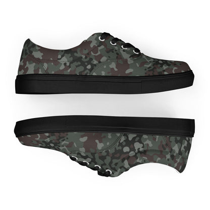 German Flecktarn Night Ops CAMO Mens Lace-Up Canvas Shoes - Lace-up