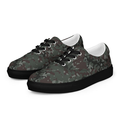German Flecktarn Night Ops CAMO Mens Lace-Up Canvas Shoes - Lace-up