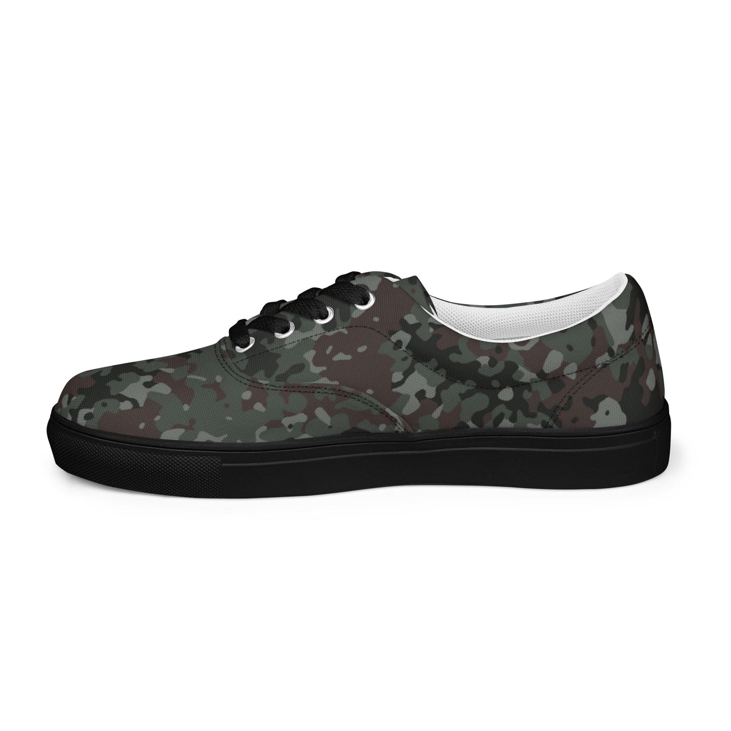 German Flecktarn Night Ops CAMO Mens Lace-Up Canvas Shoes - Lace-up