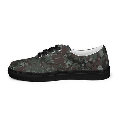 German Flecktarn Night Ops CAMO Mens Lace-Up Canvas Shoes - Lace-up