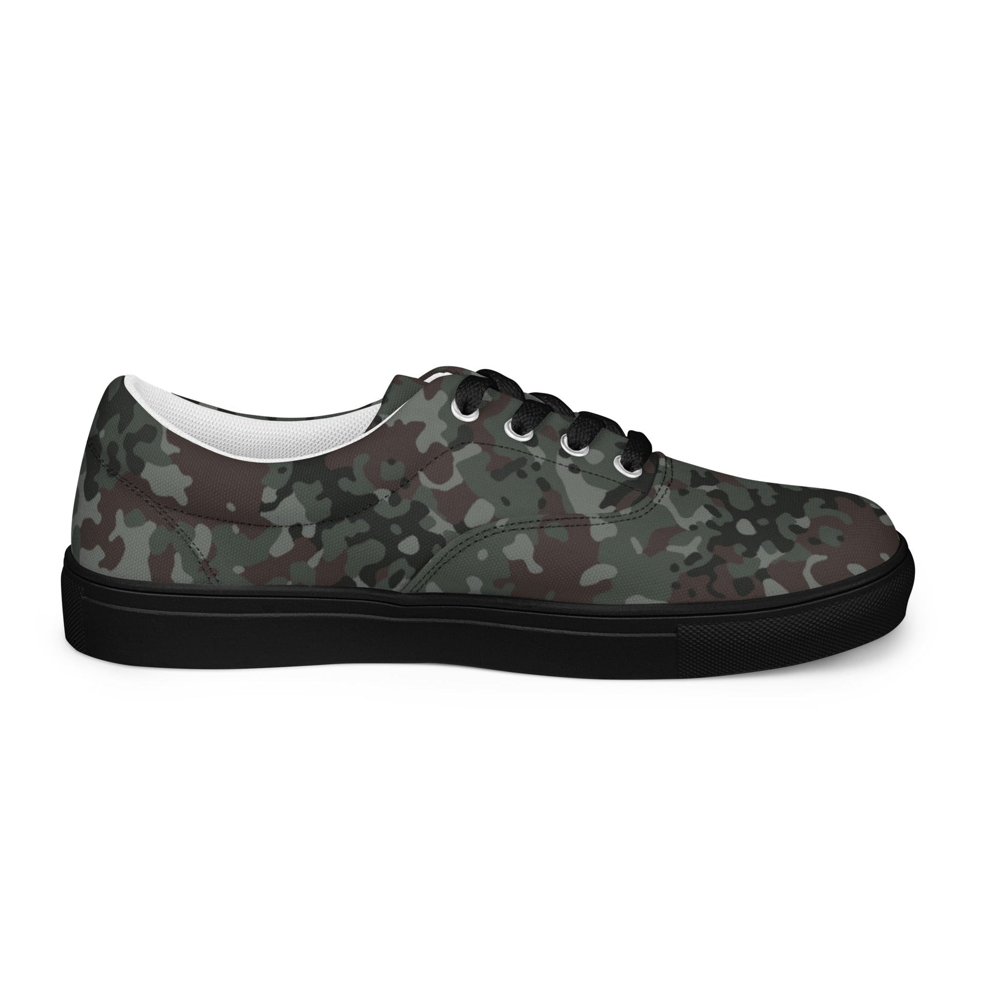 German Flecktarn Night Ops CAMO Mens Lace-Up Canvas Shoes - Lace-up