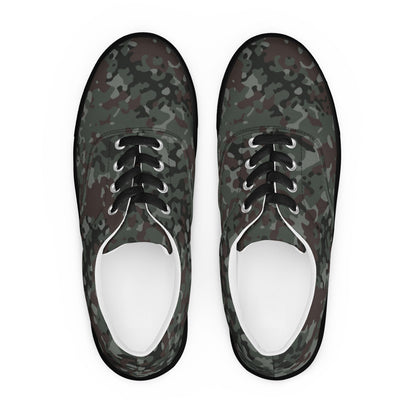 German Flecktarn Night Ops CAMO Mens Lace-Up Canvas Shoes - Lace-up