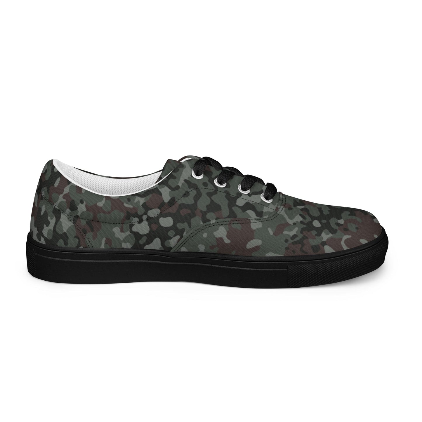 German Flecktarn Night Ops CAMO Mens Lace-Up Canvas Shoes - Lace-up