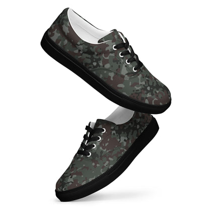 German Flecktarn Night Ops CAMO Mens Lace-Up Canvas Shoes - Lace-up