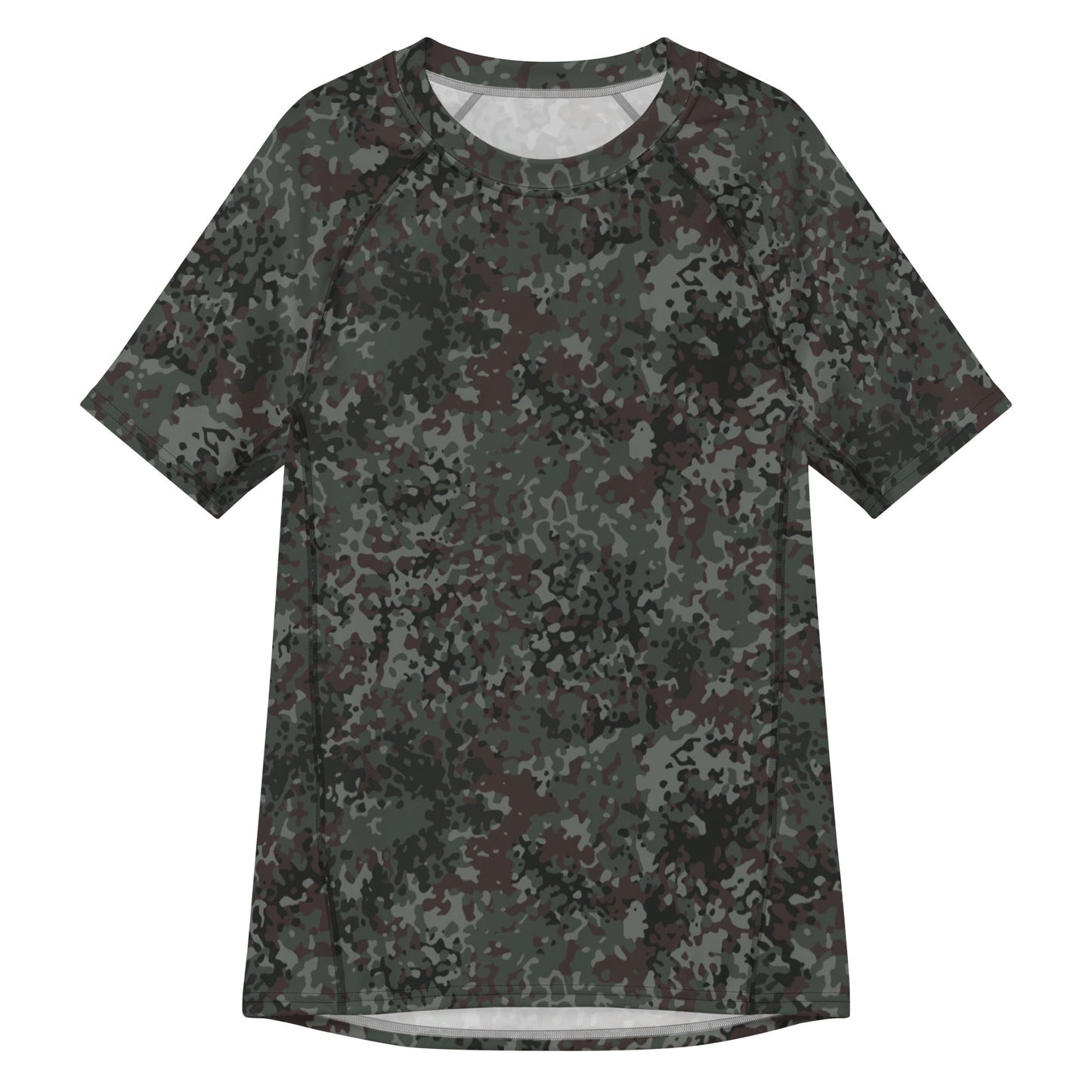 German Flecktarn Night Ops CAMO Mens Short-Sleeve Rash Guard - 2XS