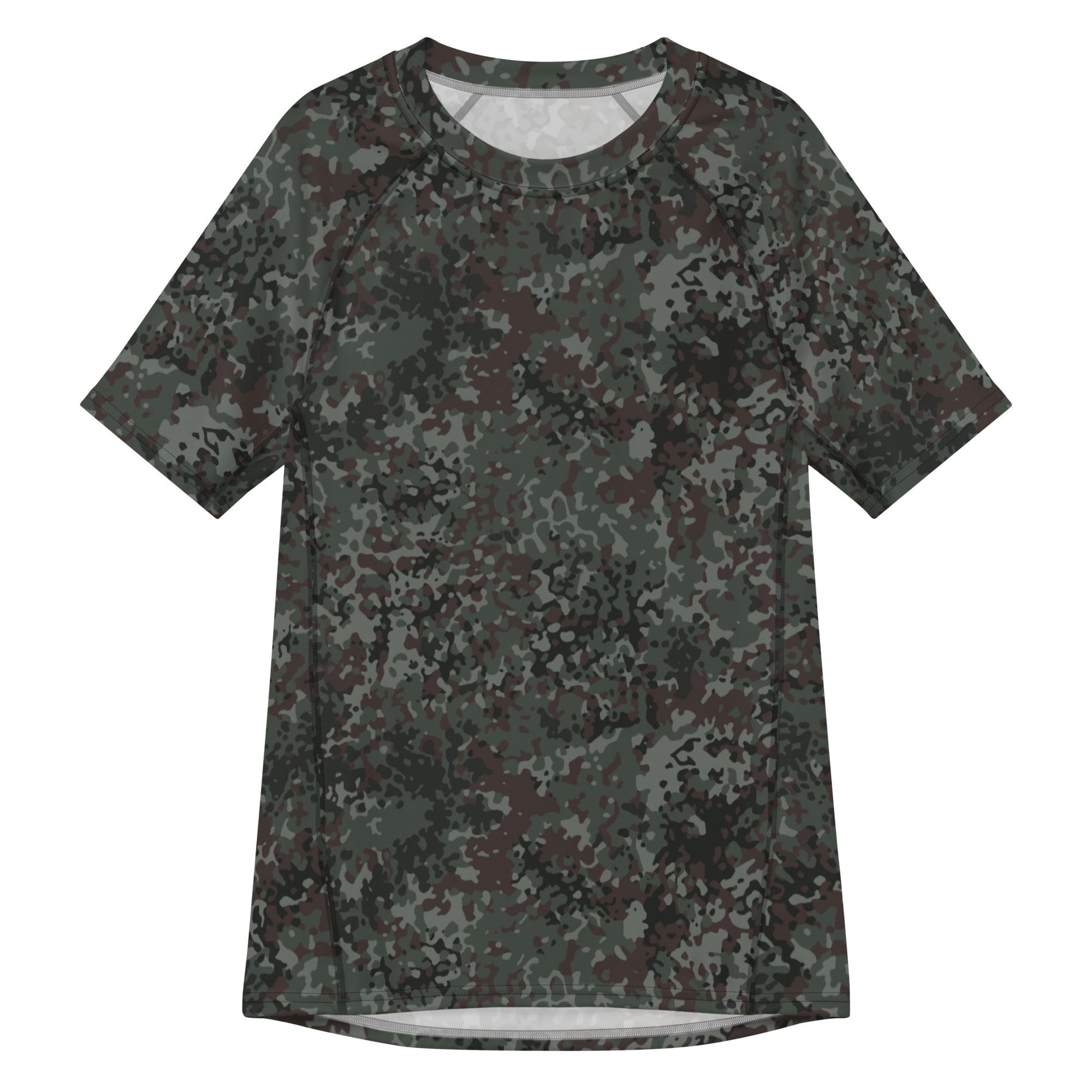 German Flecktarn Night Ops CAMO Mens Short-Sleeve Rash Guard - 2XS