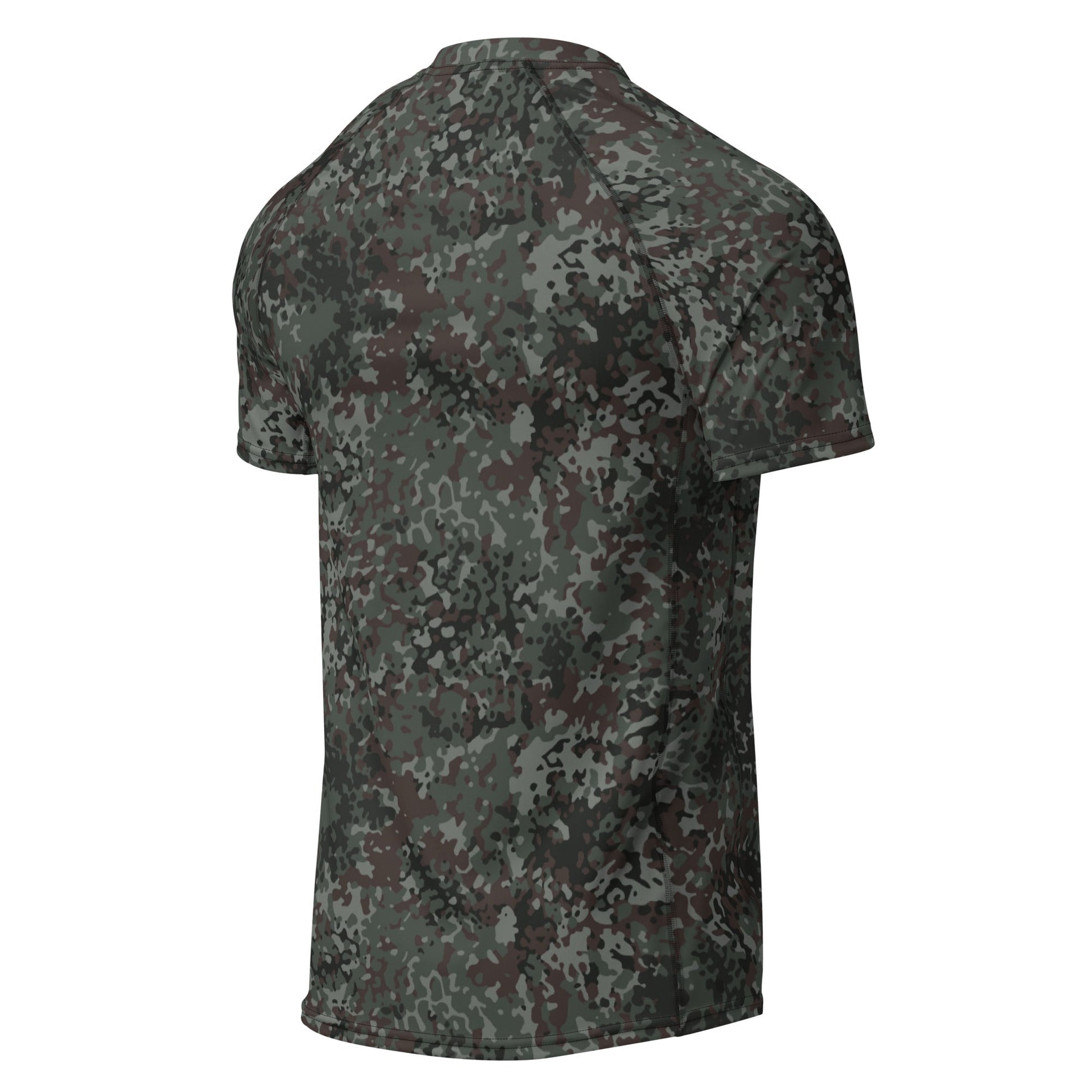 German Flecktarn Night Ops CAMO Mens Short-Sleeve Rash Guard