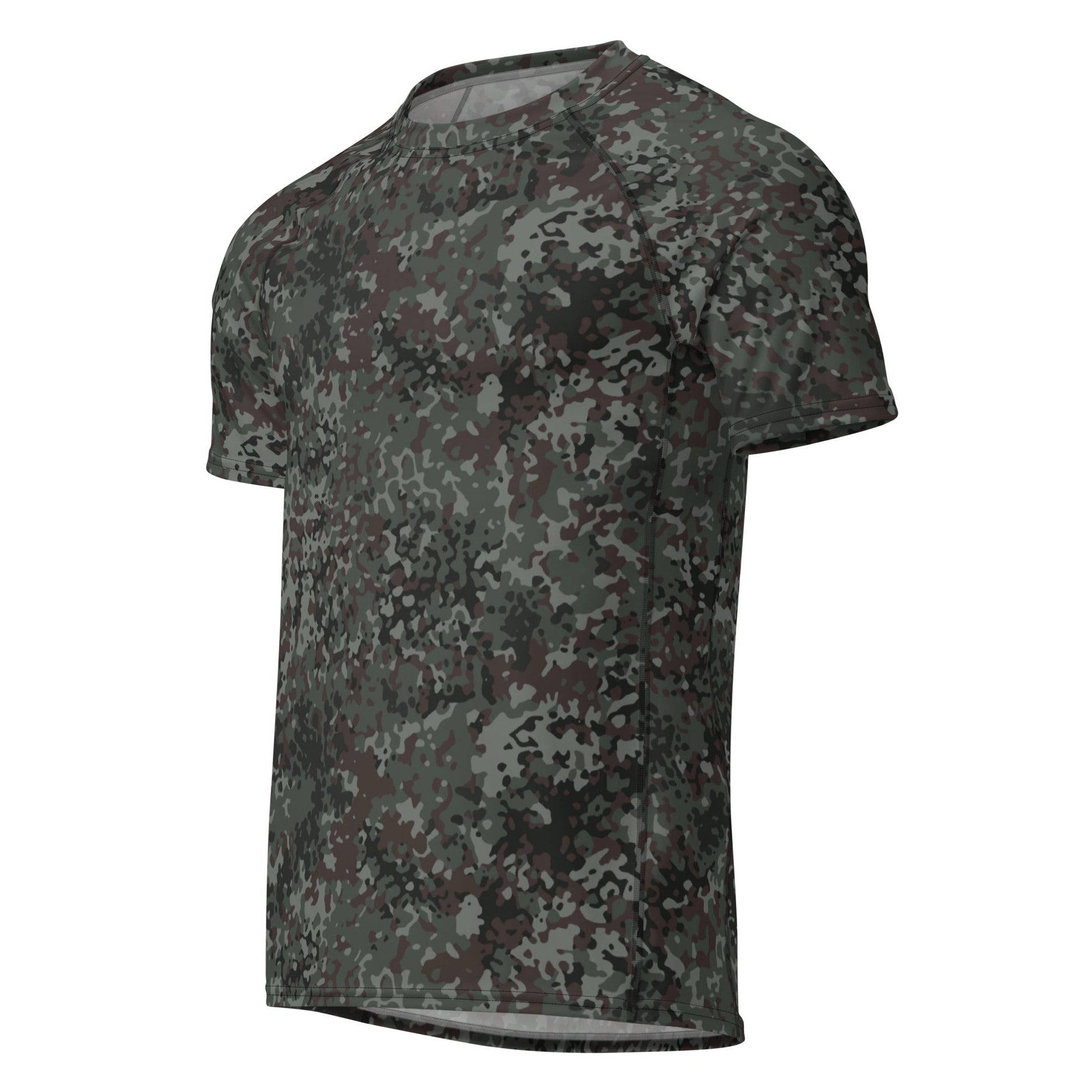 German Flecktarn Night Ops CAMO Mens Short-Sleeve Rash Guard