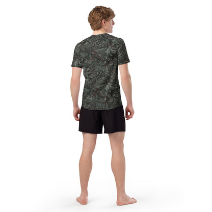 German Flecktarn Night Ops CAMO Mens Short-Sleeve Rash Guard