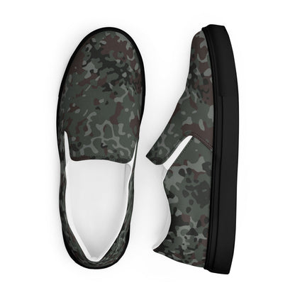 German Flecktarn Night Ops CAMO Mens Slip-On Canvas Shoes